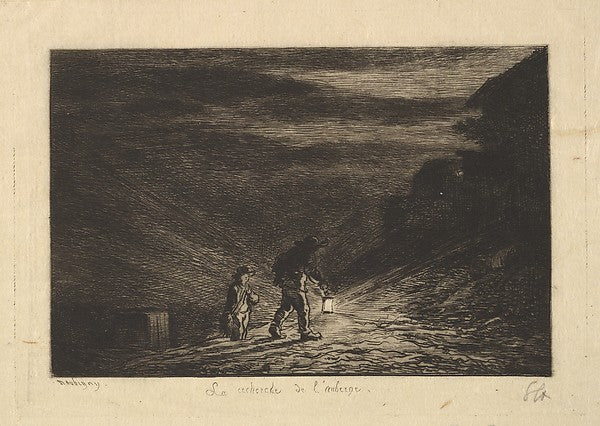 The Search for an Inn 1861-Charles-François Daubigny,  Poster Print Wall Art