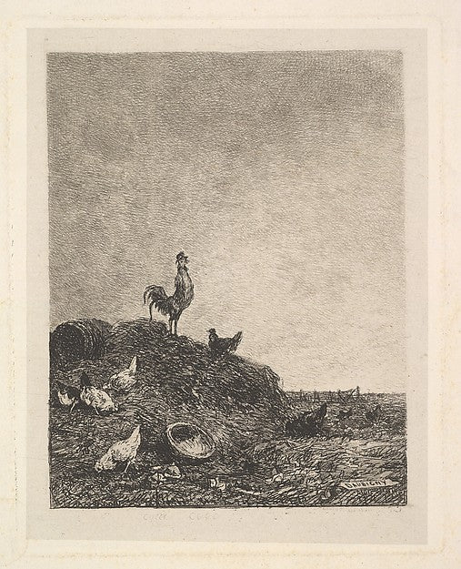 Dawn -  The Cock's Crow 1830–78-Charles-François Daubigny,  Poster Print Wall Art