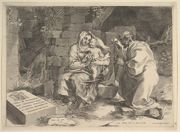 Holy Family  1635-Claude Mellan ,  Poster Print