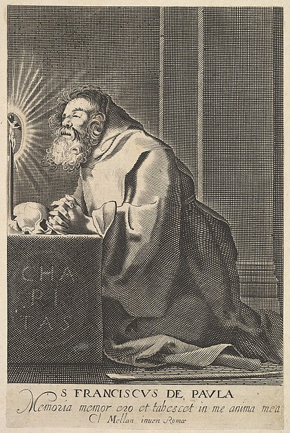 St. Francis de Paul after 1627-Anonymous, French, 17th cent, A,  Poster Print