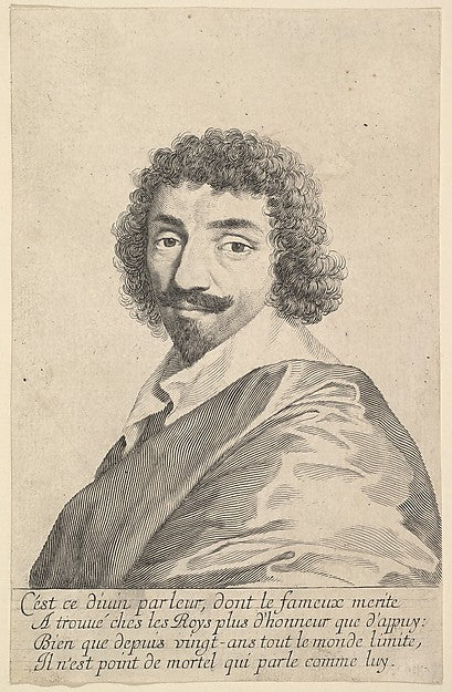Jean-Louis Guez de Balzac c1635–37-Claude Mellan ,  Poster Print