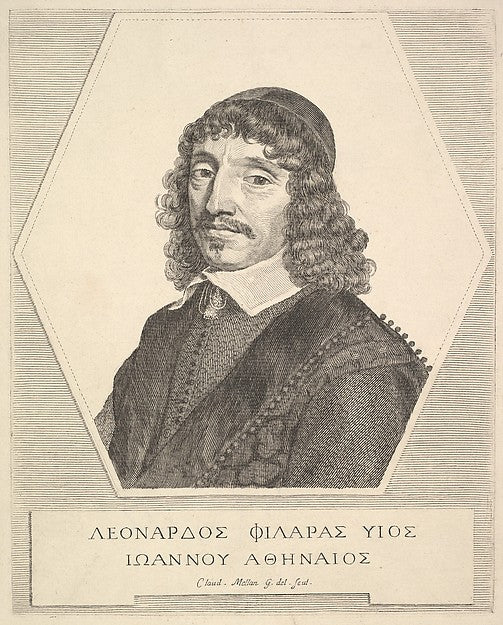 Portrait of Leonardos Philaras 1651-Claude Mellan ,  Poster Print