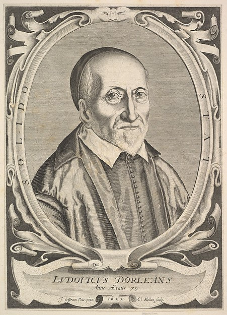 Portrait of Louis d'Orléans 1622-Claude Mellan, After Ziarnko ,16x12