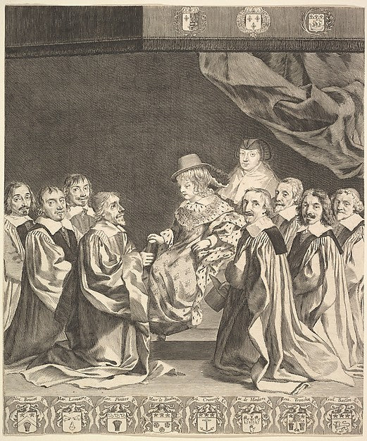 Frontispiece -  Les Ordonnances royaux c1644-Claude Mellan ,  Poster Print Wall Art