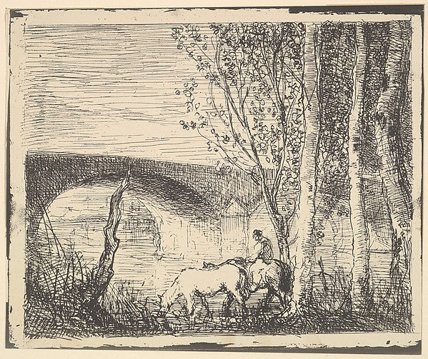 The Bridge [1862] reprinted 1921-Charles-François Daubigny,  Poster Print Wall Art