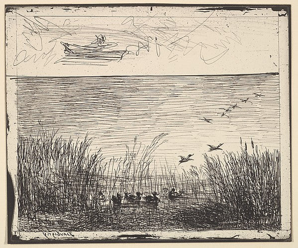 Ducks in the Marshes [1862] reprinted 1921-Charles-François Da,  Poster Print Wall Art