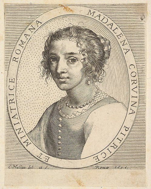 Maddalena Corvina 1636-Claude Mellan ,  Poster Print Wall Art