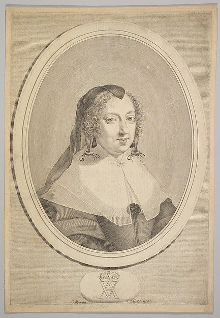Anne of Austria c1645-Claude Mellan ,  Poster Print Wall Art