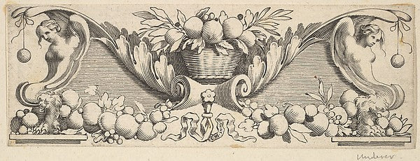 Headband -  Basket of Fruit-Claude Mellan ,  Poster Print Wall Art