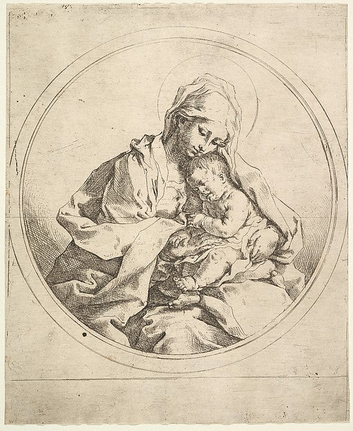 The Madonna and Child in the Round-Guido Reni ,  Poster Print