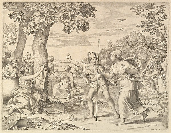 Allegory on Good Government in France 1685-Claude Mellan ,  Poster Print Wall Art