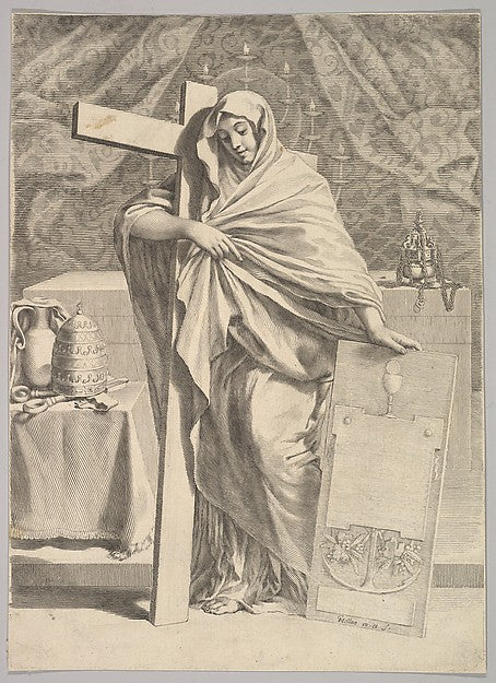 Personification of Faith-Claude Mellan ,  Poster Print Wall Art