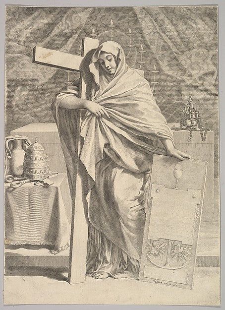 Personification of Faith-Claude Mellan ,16x12