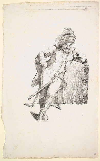 The Thoughtful Captain 1822-Johann Gottfried Schadow,  Poster Print Wall Art