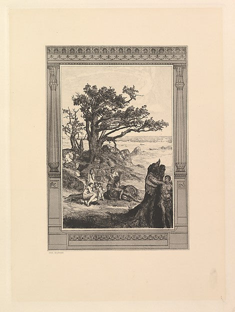 Max Klinger's Radierungen zu Apulejus' Märchen Amor und Psyche,  Poster Print Wall Art