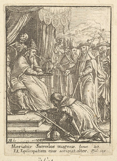 The Pope  from the Dance of Death 1651-After Hans Holbein the,  Poster Print Wall Art