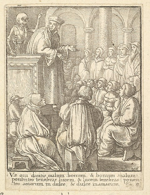 Preacher  from the Dance of Death 1651-After Hans Holbein the,  Poster Print Wall Art