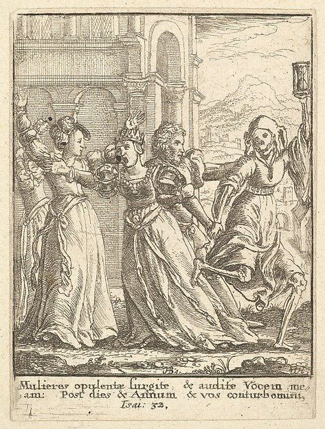 Queen  from the Dance of Death 1651-After Hans Holbein the You,  Poster Print Wall Art