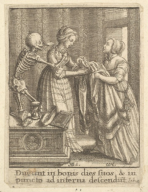 Bride  from the Dance of Death 1651-After Hans Holbein the You,  Poster Print Wall Art