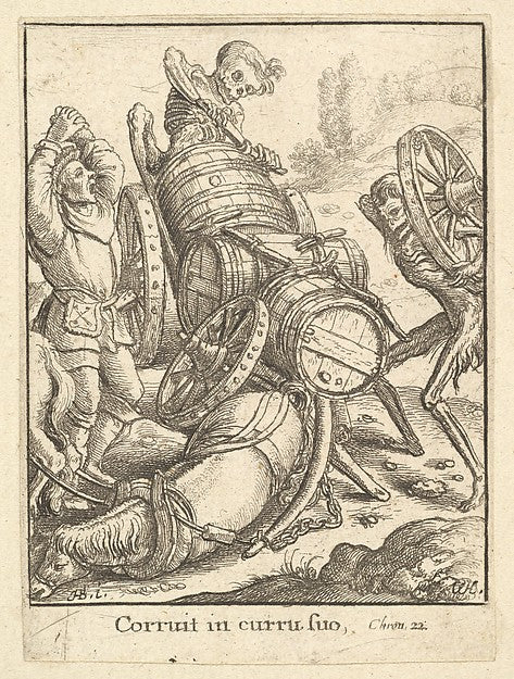 Waggoner  from the Dance of Death 1651-After Hans Holbein the,  Poster Print Wall Art