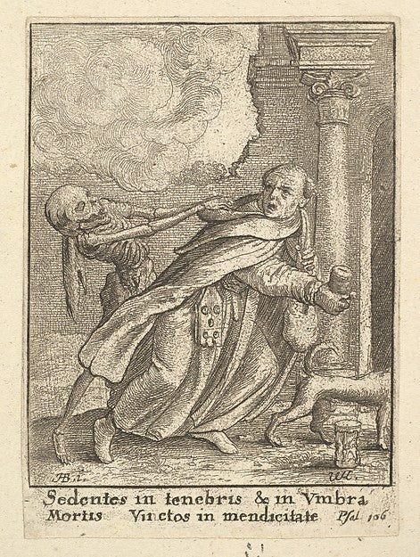 The Monk  from the Dance of Death 1651-After Hans Holbein the,  Poster Print Wall Art