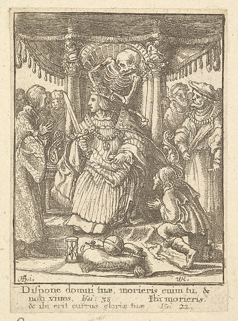 The Emperor  from the Dance of Death 1651-After Hans Holbein t,  Poster Print Wall Art