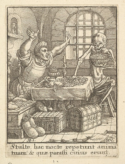 The Miser  from the Dance of Death 1651-After Hans Holbein the,  Poster Print Wall Art