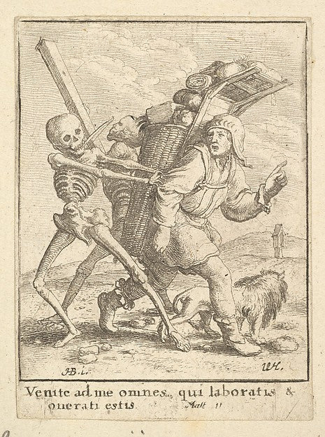 The Pedlar  from the Dance of Death 1651-After Hans Holbein th,  Poster Print Wall Art
