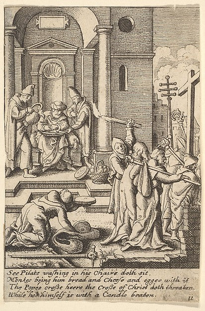 The washing of hands 1625–77-After Hans Holbein the Younger,  Poster Print Wall Art