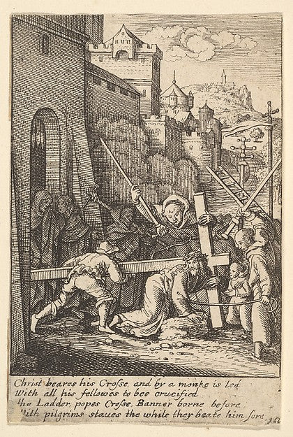 Carrying the cross 1625–77-After Hans Holbein the Younger,  Poster Print Wall Art