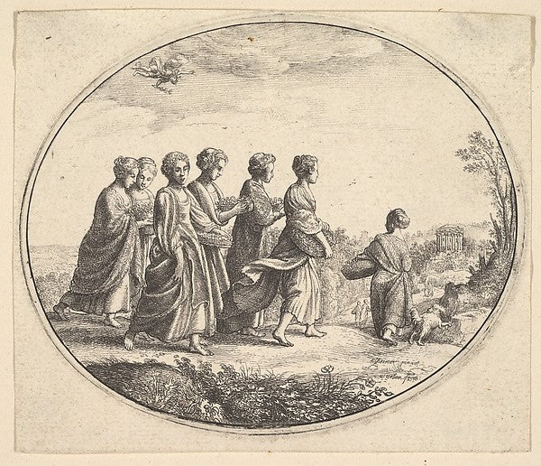 The daughters of Aglaura  c1646-After Adam Elsheimer,  Poster Print Wall Art