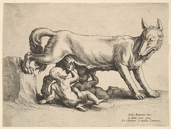 Romulus and Remus 1652-After Giulio Romano,  Poster Print Wall Art