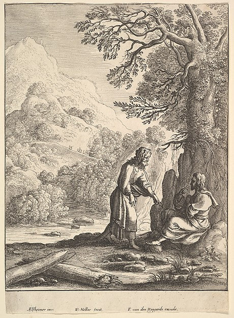 The Temptation 1625–77-Wenceslaus Hollar,  Poster Print Wall Art