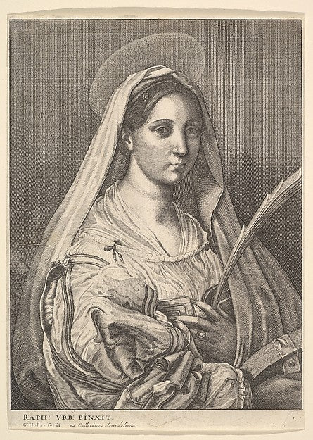 St. Catherine of Alexandria 1644–52-After Raphael ,  Poster Print Wall Art