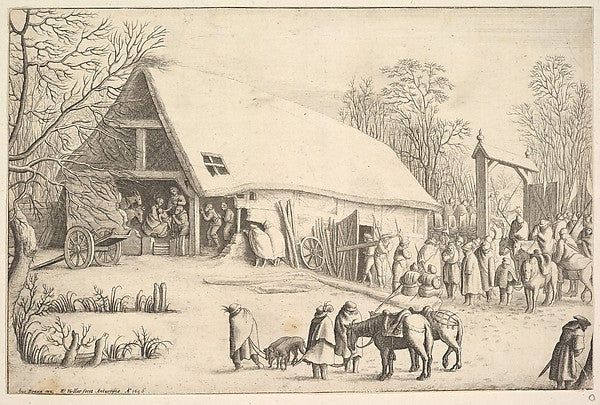Adoration of the Kings  after Augustin Braun 1646-Wenceslaus H,  Poster Print Wall Art