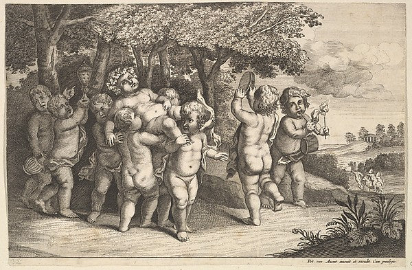 Nine Small Boys 1625–77-Wenceslaus Hollar,  Poster Print Wall Art