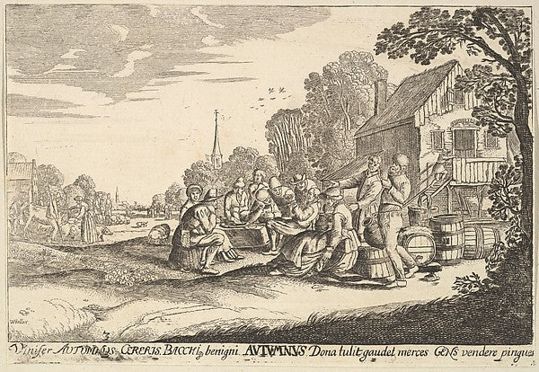 Autumn 1629-After Jan van de Velde II,  Poster Print Wall Art