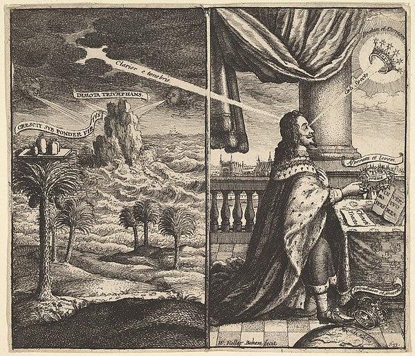 Frontispiece to 'Eikon Basilike' 1649-Wenceslaus Hollar,  Poster Print Wall Art