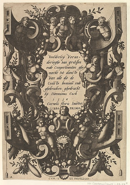 [Four plates of ornamental panels] n.d.-Cornelis Floris II,Jo, Poster Print