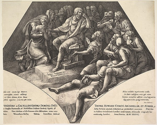 Zaleucus  and his son 1637-After Giulio Romano,  Poster Print Wall Art