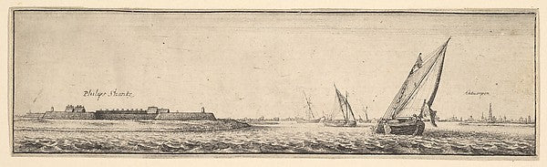 Fort of St. Philip on the Shantz 1642–44-Wenceslaus Hollar,  Poster Print Wall Art