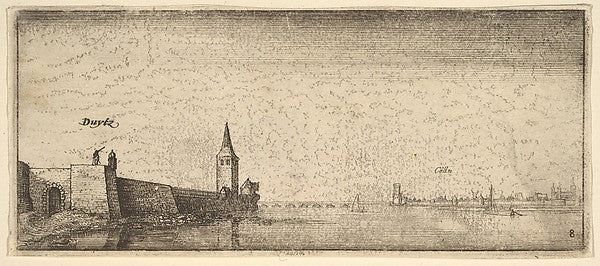 Deutz and Cologne 1652–77-Wenceslaus Hollar,  Poster Print Wall Art