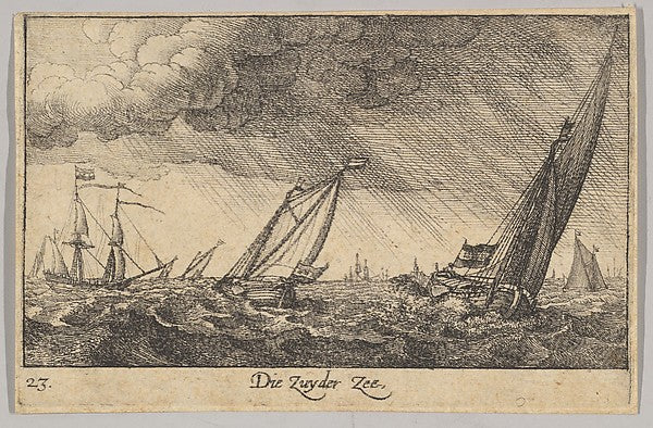 Zuyder Zee 1635-Wenceslaus Hollar,  Poster Print Wall Art