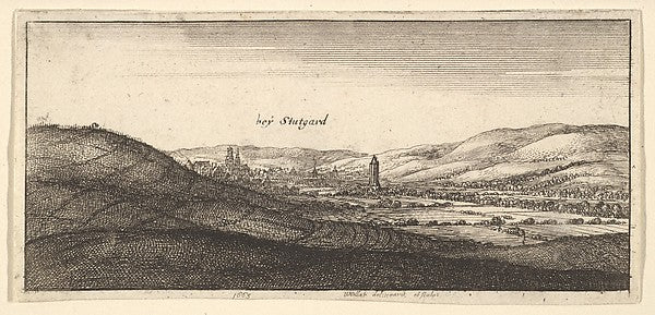 Stuttgart 1663-Wenceslaus Hollar,  Poster Print Wall Art