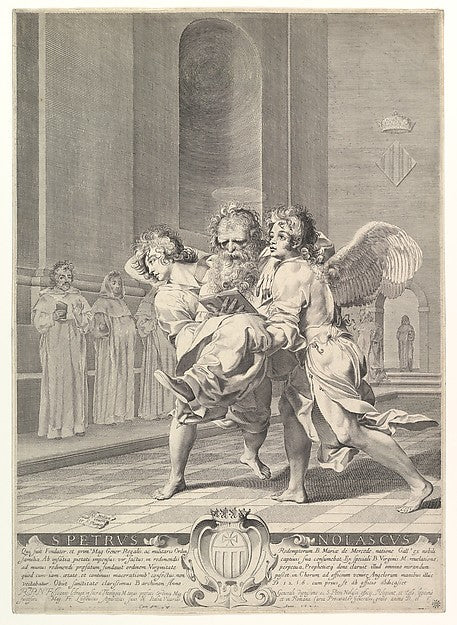 Saint Peter Nolasque 1627-Claude Mellan ,  Poster Print