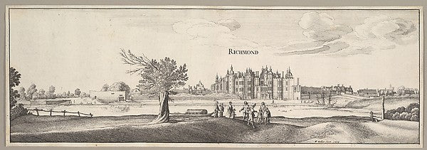 Richmond Palace 1638-Wenceslaus Hollar,  Poster Print Wall Art