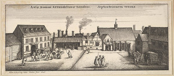 Arundel House from the North  copy 17th cent-Wenceslaus Hollar,  Poster Print Wall Art
