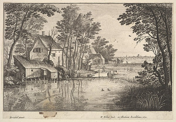 The Angler 1650-After Pieter Bruegel the Elder  c1525–1569 Bru,  Poster Print Wall Art