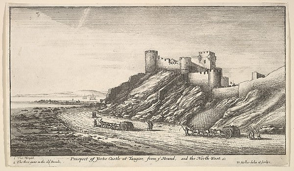 Prospect of Yorke Castle at Tangier  from ye Strand  and the N,  Poster Print Wall Art