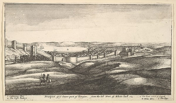 Prospect of ye lower part of Tangier  from the hill West of Wh,  Poster Print Wall Art